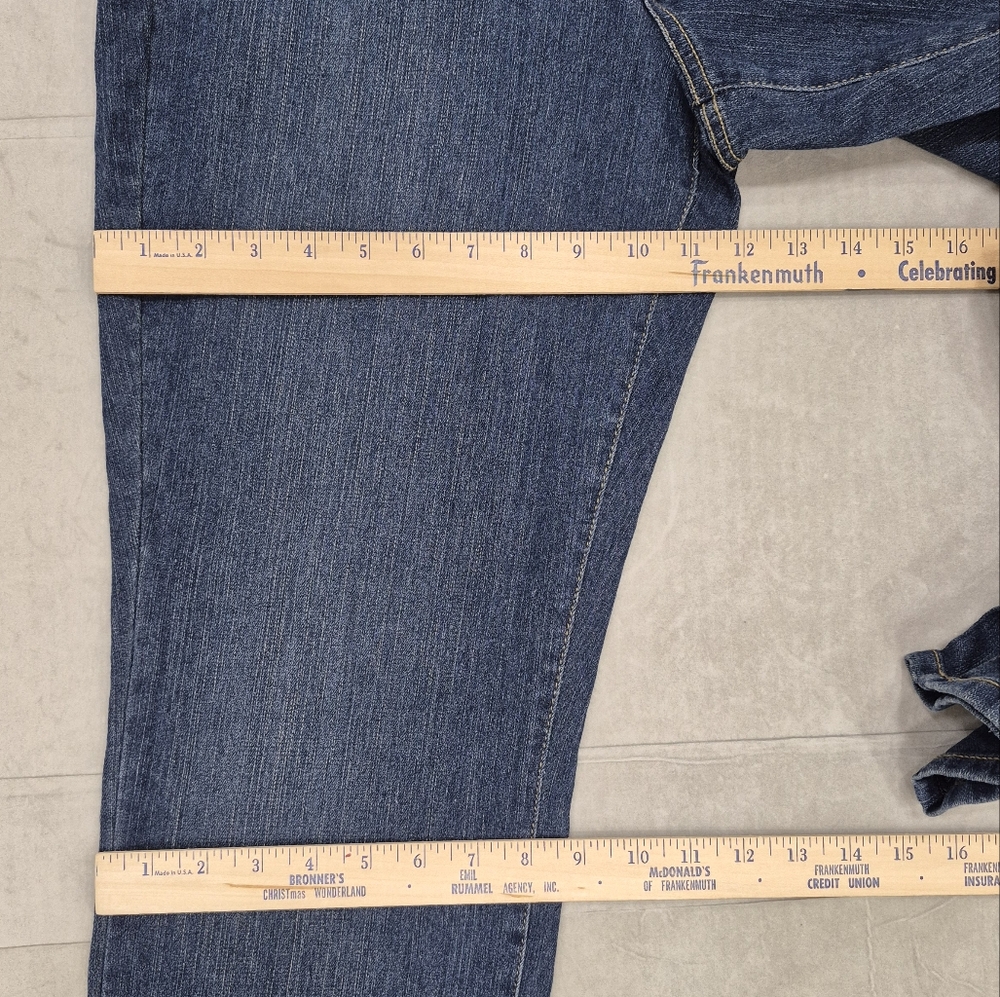 Style & Co Core jeans women's 12 Long dark wash rail straight stretchy high rise - Picture 5 of 16